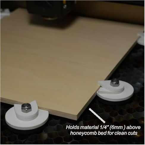 Magnetic Anti-Flashback Risers for Laser Cutting and Engraving, Raises Material 1/4" Off Honeycomb Bed for Clean Cuts, 43mm Strong Magnet Keeps Material Secure and Flat, 6 Pack in Saudi Arabia