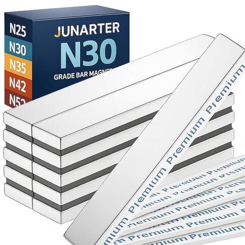 10Pack Powerful Neodymium Bar Magnets, 60 x 10 x 3 mm Rare Earth Magnet Bar, Rectangle Magnet, Neodymium Magnets with Double Sided Adhesive Backing for Outdoor, Fridge, Whiteboard-N30 in Saudi Arabia