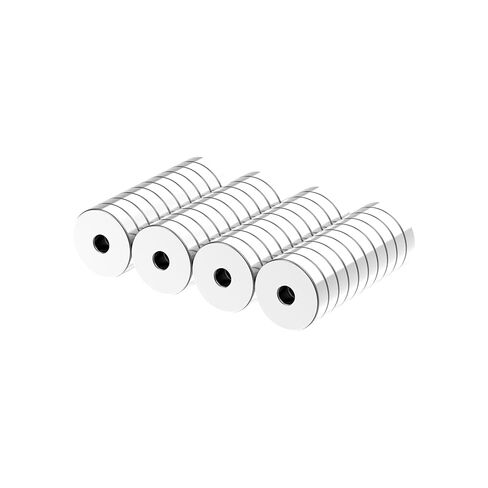 AlpysiaTech N52 Ring Magnets- 1/2" OD x 1/8" ID x 1/8" Thick - 40 Pack, Neodymium Magnet Ring, Round Rare Earth Magnet with Hole for Office, Home,Workshop,DIY Craft Projects Donut Magnets in Saudi Arabia