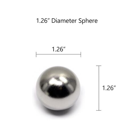 Large Sphere Magnet N42, 1.26" Dia-2 Pack Spherical Rare Earth Magnets, 1-1/4 Inch Super Strong Neodymium Ball Magnet for Fridge,Industrial,Research,Commercial,Magnetic Stud Finder in Saudi Arabia
