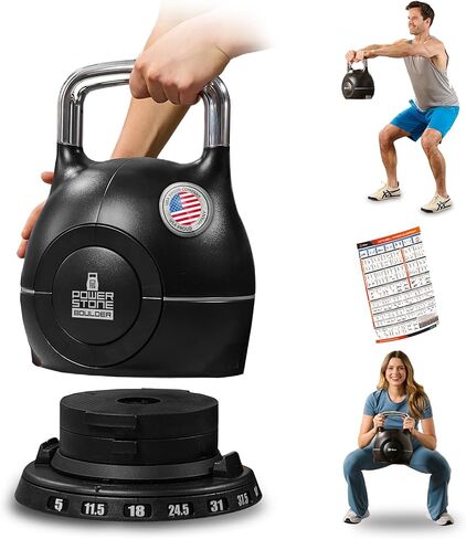 Lifepro Adjustable Kettlebell - 7in1 Kettlebells Weight with Quick-Select Dial & Safety Lock – Choose 22.5 lb or 44 lb – Compact Space Saving for Strength Training & Full Body Workouts in Kuwait