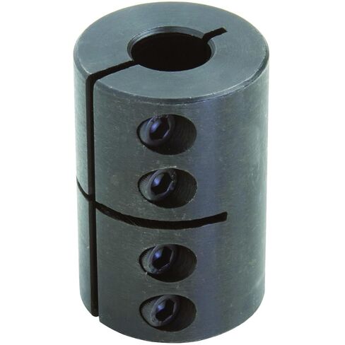 Climax Part CC-100-050 فولاذ معتدل، وصلة تثبيت مطلية بالأكسيد الأسود، تجويف 1 بوصة × 1/2 بوصة، 2 بوصة OD، طول 3 بوصة، برغي مجموعة 1/4-28 × 5/8 in Saudi Arabia