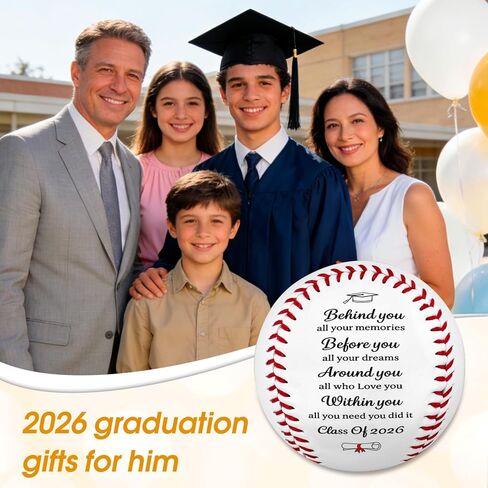 2026 Graduation Baseball for Boys, High School College Gradaution Gifts for Son, Class of 2026 Senior 2026 Baseball Graduates Gifts for Him, Inspirational Baseballs, Senior Baseballs Night Gift in Saudi Arabia