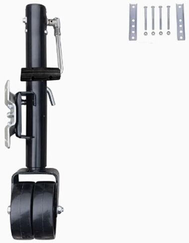 6-Inch Double Wheel Boat Trailer Jack - 1500 Lbs Heavy-Duty Bolt-On Swivel Jack, Folding Support Wheel Support, Universal Guide Rider Casters, Trailer Accessor,B in Saudi Arabia
