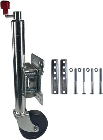 Swivel Trailer Jack - Bolt-On Swivel Tongue Jack, Boat Trailer Jack with Wheel, Heavy Duty Boat Trailer Jack with 6'' Wheels, 10" Lift, 1000 Lbs, for Rv, Yacht,1000lb in Saudi Arabia
