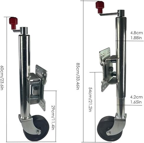 Swivel Trailer Jack - Bolt-On Swivel Tongue Jack, Boat Trailer Jack with Wheel, Heavy Duty Boat Trailer Jack with 6'' Wheels, 10" Lift, 1000 Lbs, for Rv, Yacht,1000lb in Saudi Arabia