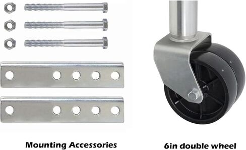Bolt-On Swivel Tongue Jack - Beach Boat Trailer Jack, Foldable Guide Wheel Trailer, Heavy-Duty Jockey Wheel Support, 680 Kg, Trailer Jockey Wheel with 15 Cm Do,8in wheel/1500lb in Saudi Arabia