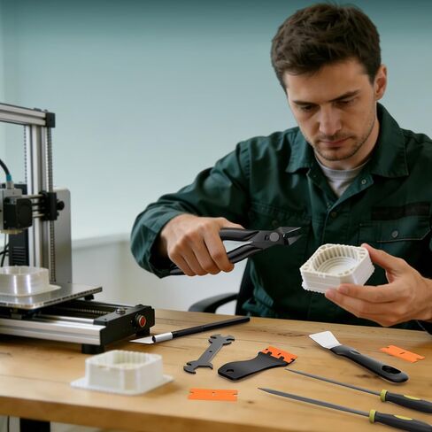 3D Printer Tools Kit, 45PCS 3D Printing Accessories for FDM/SLA Printer with Nozzle Cleaning Tools, Removal Scraper, Engraving Knife, Tweezers, Files, Brushes, Wire Cutter for Clean|Preprocess|Remove in Kuwait