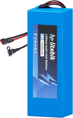 36V 10Ah, Battery Lithium Ebike Scooter with 30A BMS for 0-1000W Motor, Lithium Replacement Battery with XT60 Adaptor, Charger, T Plug in Saudi Arabia