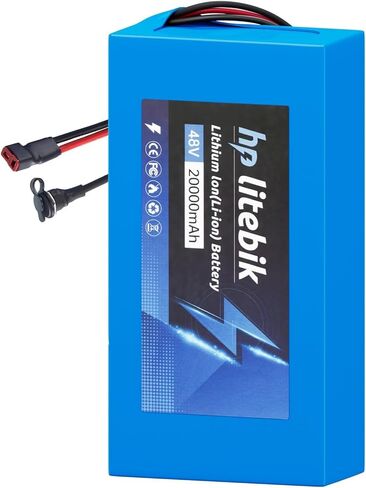 36V 10Ah, Battery Lithium Ebike Scooter with 30A BMS for 0-1000W Motor, Lithium Replacement Battery with XT60 Adaptor, Charger, T Plug in Saudi Arabia