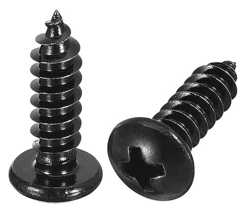NACX M3 x 12mm Phillips Pan Head Pointed Tail Self Drilling Wood Screws, 304 Stainless Steel Cross Mushroom Head Self Tapping Screws, 200PCS (Black) in Saudi Arabia