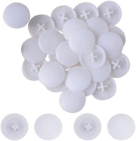 100 Pcs White 11mm Easy to Install Screw Cap Covers Assortment Kit, Plastic Self-Tapping Caps Hole Covers for Phillips Screws Head, Cabinet, Decoration Tapping Fasteners, Self-Tapping Screws in Saudi Arabia