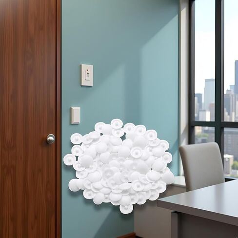 100 Pcs White 11mm Easy to Install Screw Cap Covers Assortment Kit, Plastic Self-Tapping Caps Hole Covers for Phillips Screws Head, Cabinet, Decoration Tapping Fasteners, Self-Tapping Screws in Saudi Arabia