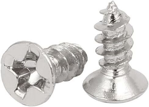 uxcell M3 x 8mm Phillips Flat Head Self Tapping Screws Silver Tone 275pcs in Saudi Arabia