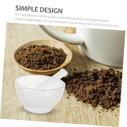 1 Set Solid Glass Pestle and Bowl Set Grinding Mill Tool for Medicine Spices Food Portable Easy to Clean for Kitchen Laboratory Use in Saudi Arabia