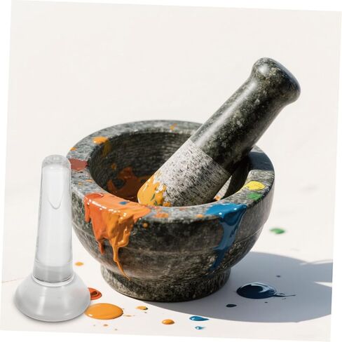 Housoutil Glass Pigment Grinding Pestle Tool Clear Manual Grinding Rod for Watercolor Oil Paints Ergonomic Design Durable Versatile for Artists in Saudi Arabia