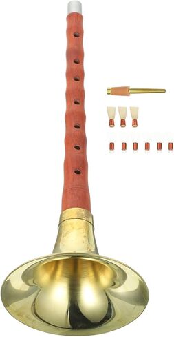 آلة النفخ العرقية روزوود سونا D مفتاح أداة الموسيقى الصينية التقليدية للمبتدئين مع قصب بلاستيكي وقرن عشوائي لون عشوائي in Kuwait