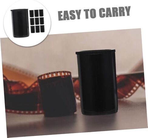 BESTonZON 10pcs Film Storage Case Durable Plastic Film Canisters with Lids for Camera Compact Design for Easy Access for Photography Enthusiasts in Saudi Arabia