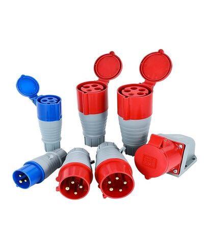 Industrial Plug and Socket Connector Three-Phase Electric 3/4/5 core 16A/32A Waterproof Aviation Male(4 Core 16a Connector Socket 214) in Saudi Arabia
