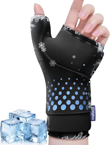 Wrist & Thumb Ice Pack Wrap -Cold & Hot Therapy Thickened Ice Gel- Hand Ice Pack & Ice Glove for Arthritis,Carpal Tunnel Relief, Tendonitis,Injuries & Recovery-Fits Men and Women in Saudi Arabia