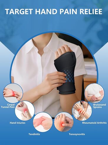 Wrist & Thumb Ice Pack Wrap -Cold & Hot Therapy Thickened Ice Gel- Hand Ice Pack & Ice Glove for Arthritis,Carpal Tunnel Relief, Tendonitis,Injuries & Recovery-Fits Men and Women in Saudi Arabia