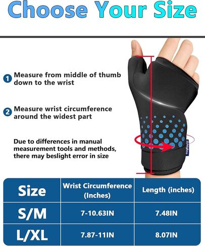 Wrist & Thumb Ice Pack Wrap -Cold & Hot Therapy Thickened Ice Gel- Hand Ice Pack & Ice Glove for Arthritis,Carpal Tunnel Relief, Tendonitis,Injuries & Recovery-Fits Men and Women in Saudi Arabia