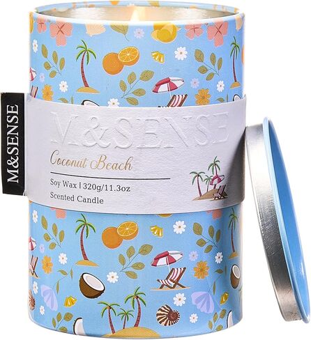 M&SENSE Spring Candle 11.3 oz,Bamboo Orange Blossom Scented Candle, Non-Toxin Soy Wax for Home Scented, Floral Candles for Women,Up to 70 Hours Burning Long-Lasting Fragrance in Saudi Arabia