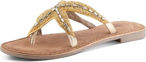 صندل من الجلد المرصع بالنجوم من Azura - مصمم على شكل نجمة ومطرز بالجواهر - صندل من الجلد مزين بالنجوم - مطرز بالجواهر in Kuwait