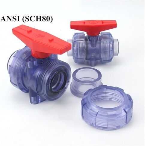 1pc 21.34-60.32mm Transparent Globe Valve Aquarium Fish Tank Garden Irrigation Ball(Inner Dia.21.34mm) in Saudi Arabia