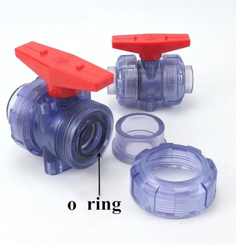 1pc 21.34-60.32mm Transparent Globe Valve Aquarium Fish Tank Garden Irrigation Ball(Inner Dia.21.34mm) in Saudi Arabia