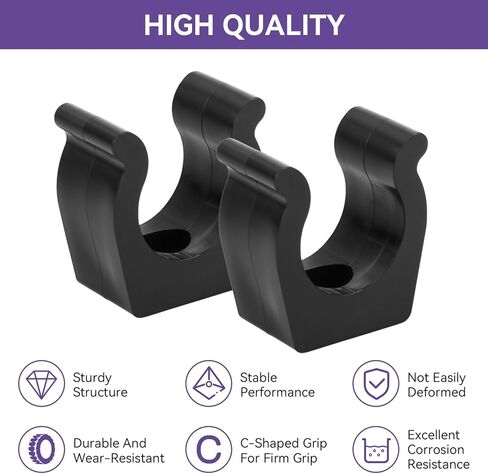 مشابك عمود سلم القارب، دعامة حامل مشبك سلم القارب الأسود مقاس 1 بوصة | مشابك تخزين عمود السلم البحري | أدوات تركيب مشابك حامل الخطاف متعددة الاستخدامات | مثالية للقوارب واليخوت والمركبات الترفيهية والاستخدام البحري، 4 قطع in Kuwait