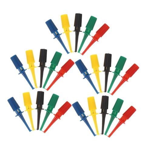 25pcs Multimeter Test Hook Clips Kit Sturdy Electronic Probes for Safe Testing Rounded Design for Sensitive Components for Circuit Work and Experimentation in Saudi Arabia