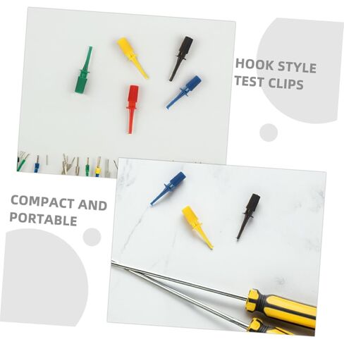 25pcs Multimeter Test Hook Clips Kit Sturdy Electronic Probes for Safe Testing Rounded Design for Sensitive Components for Circuit Work and Experimentation in Saudi Arabia