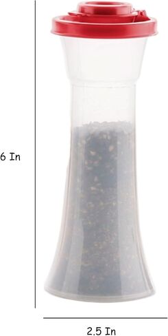 Tupperware Large Hourglass Salt and Pepper with Red Seals in Saudi Arabia