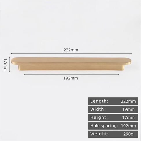 Solid Brass Plain Cabinet Wardrobe Drawer Brushed Handle Furnitur Antique 1Pcs(8825-192-Gold) in Saudi Arabia