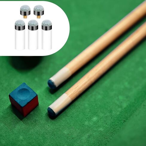 10 Sets Billiard Cues Tips Replacement Kit with White Pool Cue Stick Ferrules, Pool Stick Tips, Screw On Pools Cue Tip Pools Cues Tip Replacement kit, 13 mm, Blue in Saudi Arabia