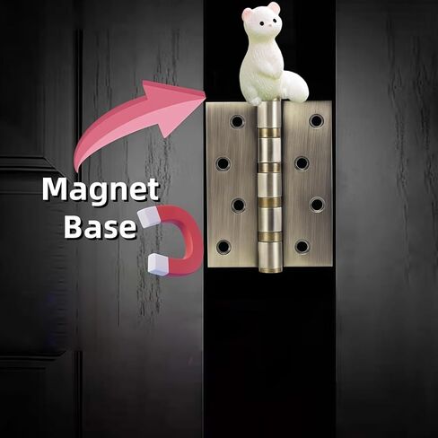 Cute Mini Creative Forest Animals, Little Ferrets Hinge Heads Decorative Topper Set 6PCS, Home Decoration,Magnetic Hinge Head Toppers Door Hinge in Saudi Arabia