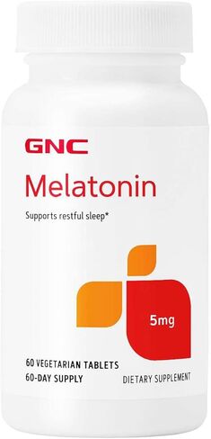 GNC Melatonin 5mg ، يدعم النوم المريح ، 60 قرصًا in Saudi Arabia
