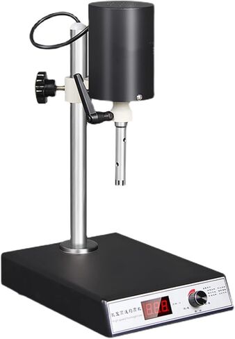 Lab Disperser Emulsifier, High Speed Homogenizer, 300~23000 R/Min, 2 Working Heads, 300Ml Capacity, Manual Lift, for Emulsion, Cell Dispersion in Saudi Arabia