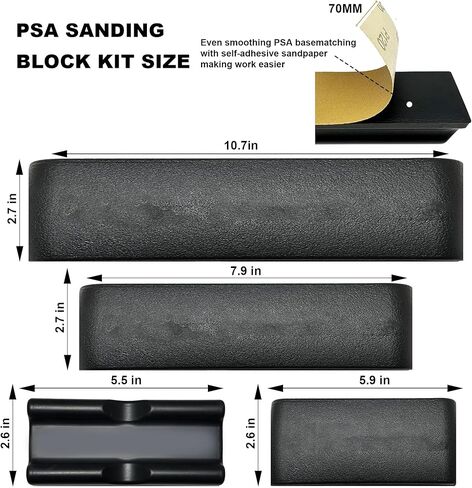 24 قطعة PSA مجموعة قوالب الصنفرة القابلة للتعديل، مجموعة أدوات صنفرة يدوية للجسم مع 20 قطعة من ورق الصنفرة ذاتي اللصق، مرنة لطلاء السيارات وأثاث رمل النجارة in Kuwait