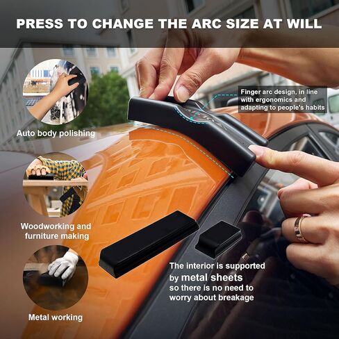 24 قطعة PSA مجموعة قوالب الصنفرة القابلة للتعديل، مجموعة أدوات صنفرة يدوية للجسم مع 20 قطعة من ورق الصنفرة ذاتي اللصق، مرنة لطلاء السيارات وأثاث رمل النجارة in Kuwait