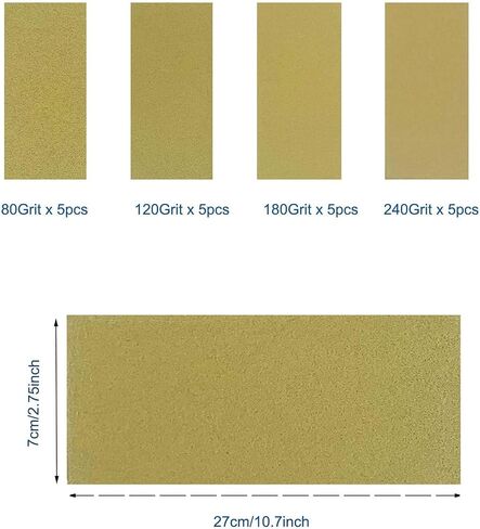 24 قطعة PSA مجموعة قوالب الصنفرة القابلة للتعديل، مجموعة أدوات صنفرة يدوية للجسم مع 20 قطعة من ورق الصنفرة ذاتي اللصق، مرنة لطلاء السيارات وأثاث رمل النجارة in Kuwait