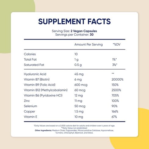 Moerie Ultimate Hair Growth Supplements for Women & Men - Hair, Skin, Nails Vitamins with Biotin & Minerals for Hair Health - Thicker Hair - 60 Capsules in Kuwait