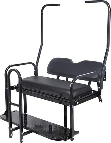 KUAFU Rear Flip Back Seat W/Grab Bar Compatible with Club Car DS (1982-2000.5) Model Golf Cart 1102 LBS Weight Capacity Heavy Duty Steel Frame Flip Folding Rear Back Seat Kit Black in Saudi Arabia