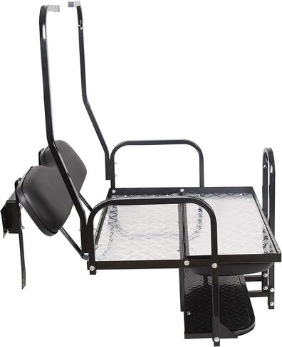KUAFU Rear Flip Back Seat W/Grab Bar Compatible with Club Car DS (1982-2000.5) Model Golf Cart 1102 LBS Weight Capacity Heavy Duty Steel Frame Flip Folding Rear Back Seat Kit Black in Saudi Arabia