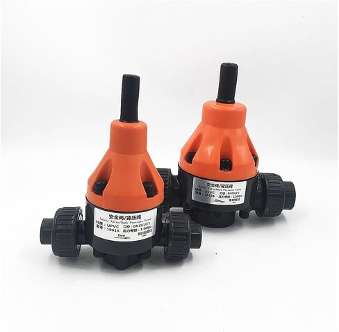 1MPa/10bar UPVC Back Pressure Valve DN15/DN20/DN25 Pressure Relief Valve PTFE Diaphragm Safety Valve OD 20/25/32mm(1/2") in Kuwait
