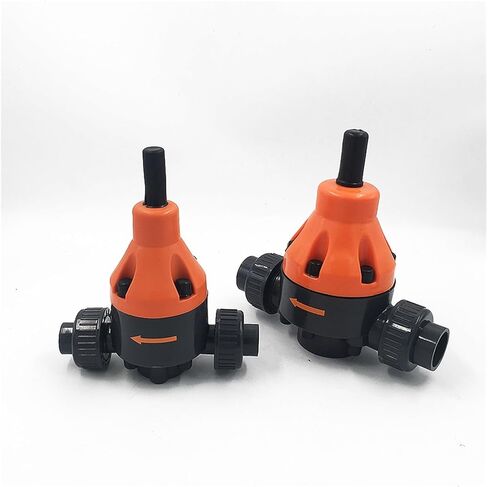 1MPa/10bar UPVC Back Pressure Valve DN15/DN20/DN25 Pressure Relief Valve PTFE Diaphragm Safety Valve OD 20/25/32mm(1/2") in Kuwait