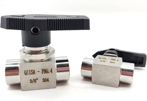 304 Stainless Steel High Pressure Female Thread Ball Valve 1/8" 1/4" 3/8" 1/2" 3/4" 1" Panel Instrumentation Straight Ball Valve(1/8",G) in Kuwait