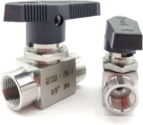 304 Stainless Steel High Pressure Female Thread Ball Valve 1/8" 1/4" 3/8" 1/2" 3/4" 1" Panel Instrumentation Straight Ball Valve(1/8",G) in Kuwait