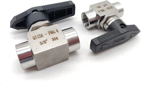 304 Stainless Steel High Pressure Female Thread Ball Valve 1/8" 1/4" 3/8" 1/2" 3/4" 1" Panel Instrumentation Straight Ball Valve(1/8",G) in Kuwait